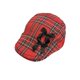 thumbnail image 1 of Gorra plana para mujer, a cuadros rojos con lazo negro, estilo Gatsby, 1 of 2