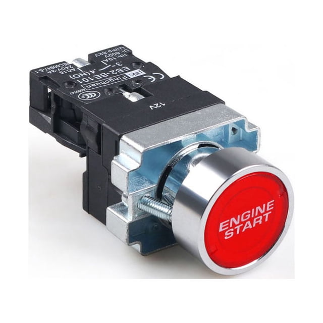 Sidaley Interruptor de botón de motor, coche, plástico, Metal, parada, arranque, Control de empuje, accesorios interiores para vehículos, Paneles de instrumentos para automóviles