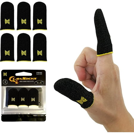 6 Pack Mobile Gaming Corps ClawSocks Phone Gaming Finger Sleeves – Carbon