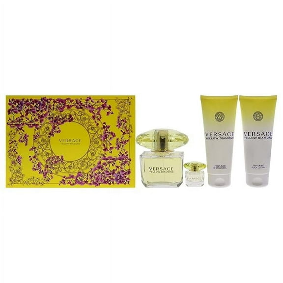 Versace Yellow Diamonds Mini Set Bath & Body, Includes Shower Gel, Body Lotion, 2 Piece