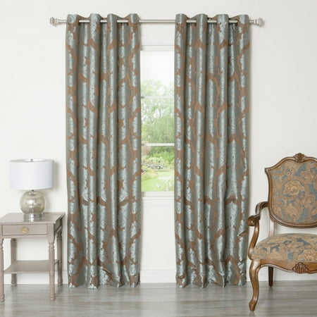 Best Home Fashion Damask Jacquard Grommet Top Curtain