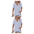 thumbnail image 2 of Qarigey Blusa holgada para mujer, camisa bonita informal con flores, disfraz de vacaciones en la playa, fiesta de verano, Top fresco, Type5 NO5, 2 of 6
