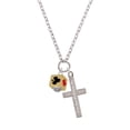 thumbnail image 2 of Delight Jewelry Goldtone Card Suits Square Spinner Everlasting Love Engraved Cross Zoey Necklace, 28", 2 of 4