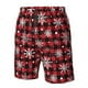 thumbnail image 4 of Fotbe Buffalo Plaid Snowflakes Trajes de Baño Estampados para Hombre, Shorts de Verano de Secado Rápido, Ropa de Playa, Bañadores-Large, 4 of 6