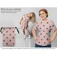 thumbnail image 7 of oneOone Viscose Jersey Light Pink Fabric Polka Sewing Fabric By The Yard Printed Diy Clothing Sewing Supplies 60 Inch Wide, 7 of 7