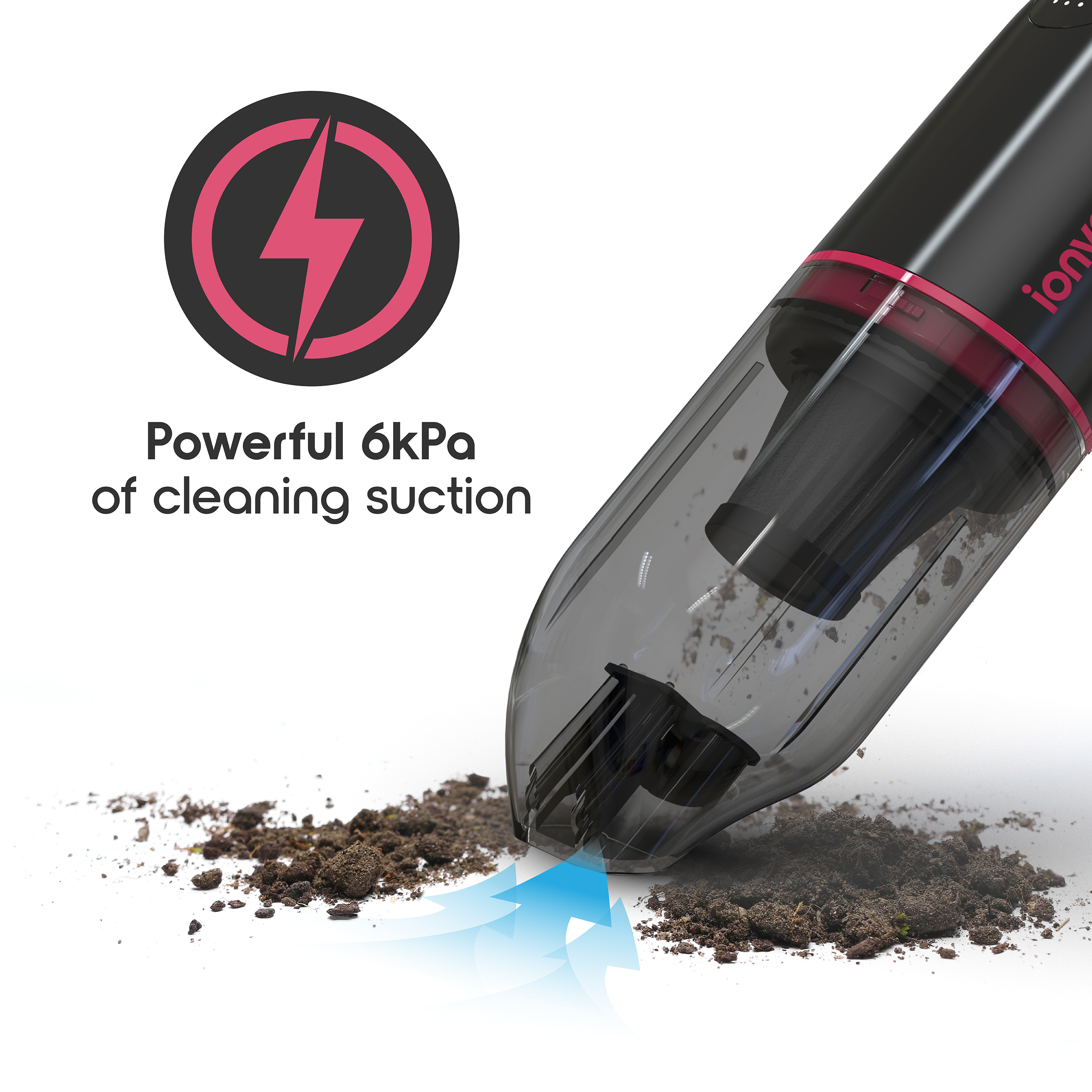 IonVac, Lightweight Handheld Cordless Vacuum Cleaner, USB Charging, Multi-Surface, New - image 3 of 13