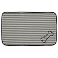 thumbnail image 1 of Design Imports DII Gray Stripe Brodé Bone Pet Mat, 1 of 2