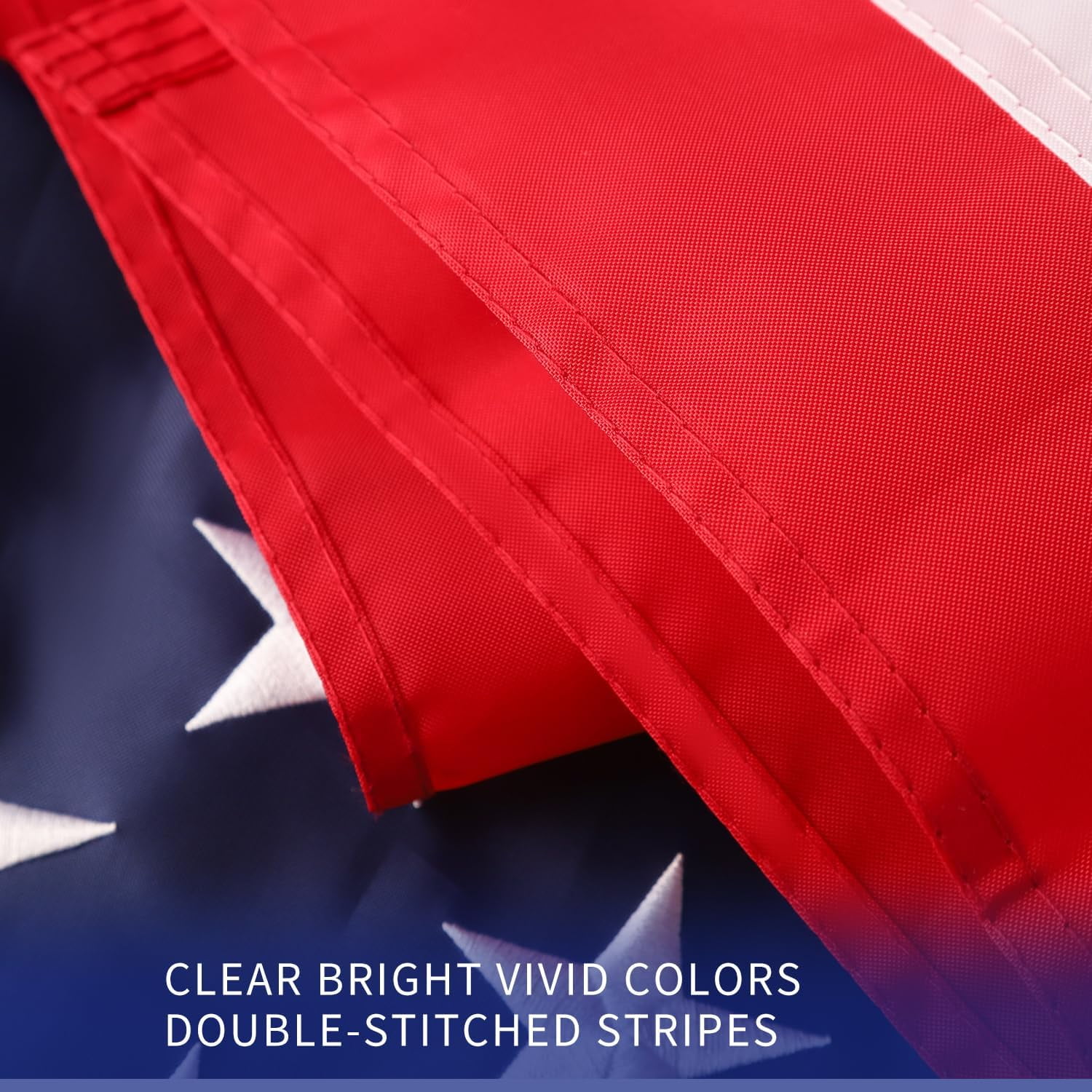 Lanola American Flag For Outside 3x5 Ft Pole Sleeve Banner Style-Embroidered Stars,Sewn Stripes,Water Resistant,Heavy Duty Durable New Nylon USA US Outdoor Indoor Flags (Pole NOT Included)