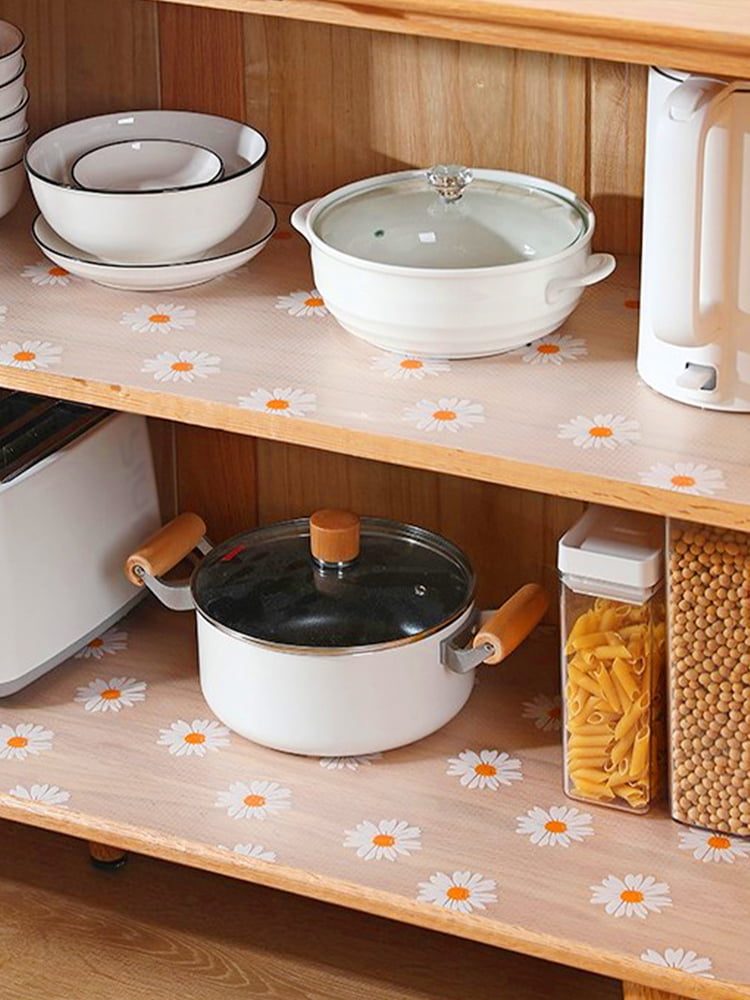 0.45 x 3m Daisy Shelf Drawer Liners for Kitchen Cabinets EVA Non Slip  Refrigerator Liner Non