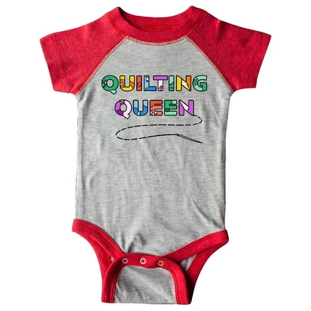 

Inktastic Quilting Queen Stitching with Needle Gift Baby Boy or Baby Girl Bodysuit