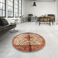 thumbnail image 4 of Ahgly Company Machine Washable Indoor Square Traditional Grapefruit Red Area Rugs, 4' Square, 4 of 7