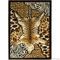 thumbnail image 2 of Allstar Black High Density Double Shot Drop-Stitch Carving Exotic Animal Skin and Nature. Safari Woven Area Rug (7' 10" x 10' 2"), 2 of 5