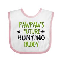Inktastic Pawpaws Future Hunting Buddy Boys or Girls Baby Bib