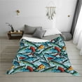 thumbnail image 6 of KLL Colorful Fishing Baits Print Fleece Throw Blanket, Horizontal Fleece Bedding Cute Soft Blankets Comfy Fleece Flannel Plush Home Decor for Couch & Bed -50"x40", 6 of 9