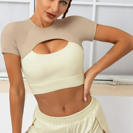 

Womens Clothes Womens Summer Tops Women s Sports Underwear Fall Yoga Wear Running Back Training Shock-proof Vest Breasted Bra