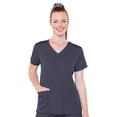 thumbnail image 1 of Med Couture Touch Women's V-Neck Knit Back Scrub Top [XS - 3XL], 1 of 4