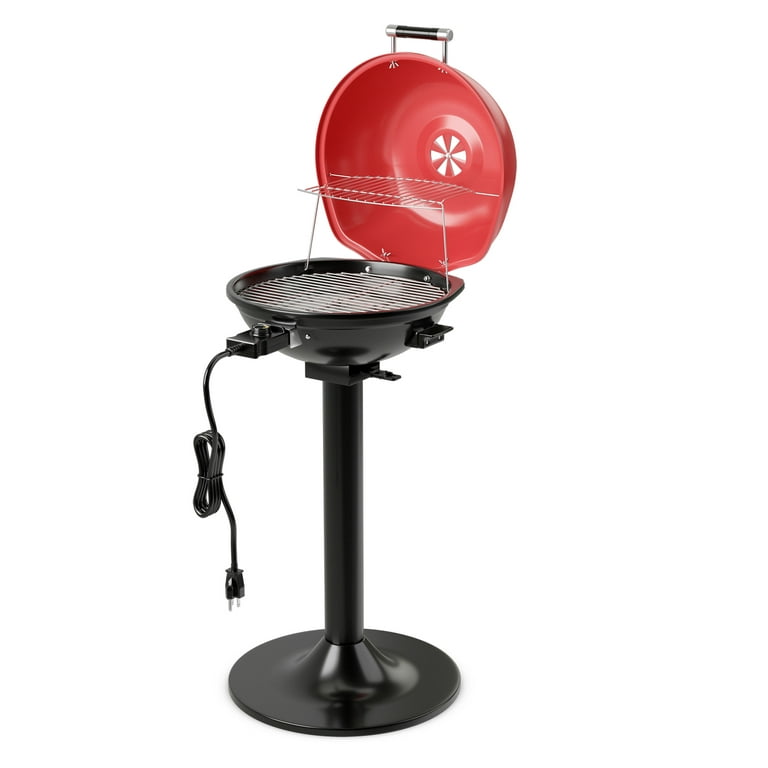 Electric BBQ Grill Techwood 15-Serving Indoor/Outdoor Electric Grill for  Indoor & Outdoor Use, Double Layer Design, Portable Removable Stand Grill