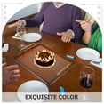 thumbnail image 2 of Raindrops 1Pack Chinese Style Bamboo Serving Tray for Entertaining Guests with Stainless Steel Handles 40X30X5CM, 2 of 6
