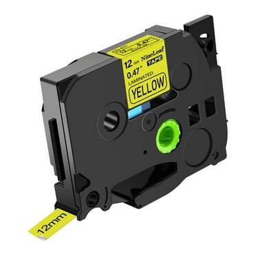 NineLeaf Compatible for Brother P-touch TZe-631 TZe631 TZ-631 TZ631 12mm Yellow Laminated Label Tape 0.47" x 26.2 ft (12mm x 8m)