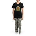 thumbnail image 4 of CafePress - Gingerbread House Women's Dark Pajamas - Women's Short Sleeve Print T-Shirt and Pants Dark Cotton Pajama Set, 4 of 7