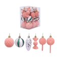 thumbnail image 2 of 30 Piece Flocked Christmas Ornaments Balls Christmas Decoration Set Multiple Styles Of Christmas Tree Decorations, 2 of 9