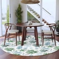 thumbnail image 3 of Sage Green Coastal Round Area Rug 8Ft Washable Large Circle Rugs for Living Room Dorm, Coral Starfish Seaside Summer Beach Non-Slip Carpet Floor Mats Indoor Outdoor Carpet Runner Aesthetic Home Decor, 3 of 8