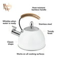 thumbnail image 3 of Pinky Up Presley Tea Kettle, Stovetop Whistling Kettle, 70 oz, White, 3 of 5