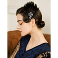thumbnail image 2 of 1920s Flapper Headband Roaring 20s Great Gatsby Headpiece Rhinestone Hair Clip Hair Accessories for Women, 2 of 4