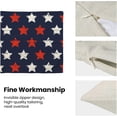 thumbnail image 5 of 4th of July Throw Pillow Covers 16x16 Inch Set of 2, Red White Stars Blue Patriotic Decorative Pillow Cases Outdoor Linen Independence Memorial Day Cushion Cover for Home Sofa Couch Bed, 5 of 6