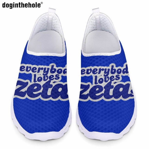 Doginthehole Fashion New Zeta Amicae Sorority - Zapatos planos informales para mujer, zapatillas clásicas ligeras de verano, zapatos de malla transpirables