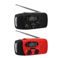 thumbnail image 4 of 3 luces LED linterna manivela Radio 1200 mAh potencia AM FM Radio negro Tmvgtek Para Estrenar, 4 of 9