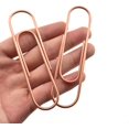 thumbnail image 1 of HAHIYO Paperclips 4 inch (100mm) Extra Large Paper Clips Sturdy Bright Rose Gold Vinyl Coated Prevent Scratching Tearing The Pages for Bookmark Organize Home Office School 14 Pack, 1 of 6
