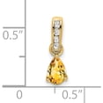 thumbnail image 2 of 14K Yellow Gold Pear Citrine And Diamond Pendant (Width 4.5) (Length 16.3) - Jbsp, 2 of 5