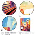 thumbnail image 3 of Designart "Pop Art of Beijing City" Cityscapes Floater Framed Canvas Print, 3 of 7