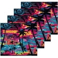 thumbnail image 2 of Abstract Palm Tree Washcloths Set of 6-12 x 12 inch Pure Cotton Wash Cloth Highly Absorbent and Soft Fingertip Towels Face Cloths for Bath, Spa Wash cloth, 2 of 7