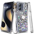 thumbnail image 2 of Nagebee For Motorola Moto Edge 2024 Phone Case with Ring Holder/Wrist Strap Lanyard, Glitter Liquid Floating Waterfall Cute Phone Cover (Gem), 2 of 6