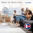 thumbnail image 3 of Lasko 18" 3-Speed Oscillating, Adjustable Height, Tilting Head Pedestal Fan 1820, 3 of 16