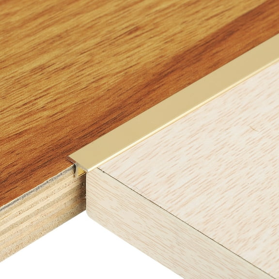 3Pcs 2.9Ft x 0.31" T-Molding Floor Transition Strips, Flat Divider Strip, Gold
