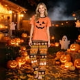thumbnail image 2 of RUPKUL Matching Family Pajamas Sets Halloween Pjs Jack O Lantern Printed Tops Striped Pumpkin Sleepwear Halloween Costumes for Family, 2 of 8