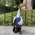 thumbnail image 4 of ANHXN Garden Statue Duck, Indoor and Outdoor Decoration Cute Duck Art Decoration Goose Statue Courtyard Home Garden Terrace and Office Decoration (1 piece), 4 of 7
