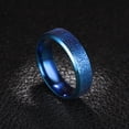 thumbnail image 6 of UDIYO Double Beveled Edge Frosted Finger Ring Party Women Men Couple Jewelry Gift, 6 of 6