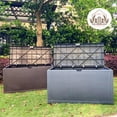 thumbnail image 2 of EHHLY 121 Gallon Outdoor Storage Box, Lockable Containers Waterproof Patio Cushions Deck Boxes Brown, 2 of 9