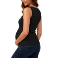 thumbnail image 4 of Bixock Women's Plus Size Maternity V Neck Camisole Sleeveless Tank Top Maternity Tops Casual Maternity Shirt Summer Maternity Clothes, 4 of 7