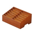 thumbnail image 2 of Siruishop Phone Storage Box Mobile Phone Management 12 Grid Decorative Rectangular Wooden Save Space Smartphone Storage Rack for Office Brown, 2 of 8