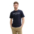 thumbnail image 2 of TOM TAILOR Camiseta para hombre - camiseta estampada, cuello redondo, corte recto, algodón Azul M (Medium), 2 of 6