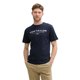thumbnail image 2 of TOM TAILOR Camiseta para hombre - camiseta estampada, cuello redondo, corte recto, algodón Azul L (Large), 2 of 6