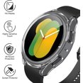 thumbnail image 2 of KOMI Hard Case Compatible with Samsung Galaxy Watch 5 Galaxy Watch 4 40mm with Screen Protector, HD Tempered Glass Screen Protector Cover Overall Protective Cover, 2 Pack, 2 of 5