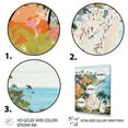 thumbnail image 3 of Designart "Coastal Beach Paradise in Pastel Colors III" Coastal Canvas Wall Art - Coastal Green Coastal Beach Entryway Wall Art Print, 3 of 6