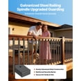 thumbnail image 5 of VEVOR 61 Pack Deck Balusters, 36 in Galvanized Steel Railing Spindles, Hollow Rectangle Metal Decking Stair Balusters with Pre-Drilled Hole, End Caps, Screws, for Deck, Porch & Stair Railing, Black, 5 of 8