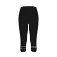 thumbnail image 4 of Capri Leggings for Women Spring Summer Lightweight Elastic High Waist Slim Fit Hollow out Hem Workout Yoga Pants Capris, 4 of 6